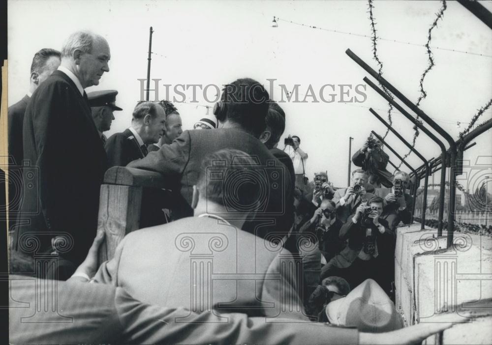 1962 Press Photo Foreign Minister Dean Rusk, Berlin - Historic Images