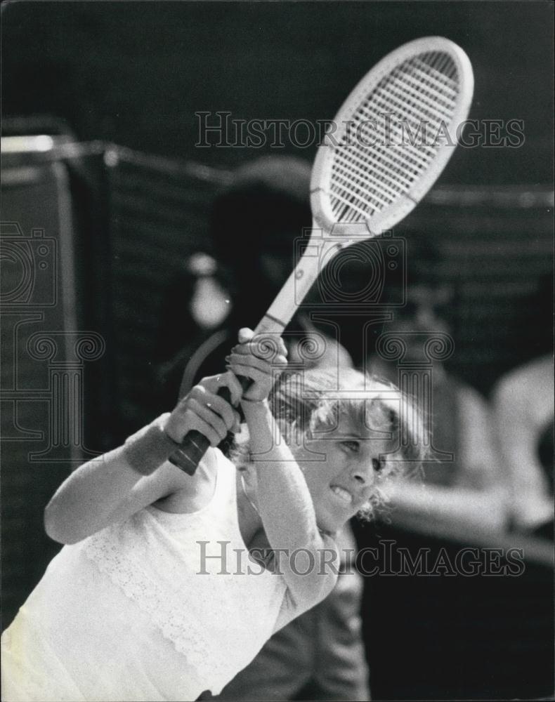 1981 Press Photo Ladies Quarter Finals at Wimbledon Miss Austin vs. Miss Shriver - Historic Images