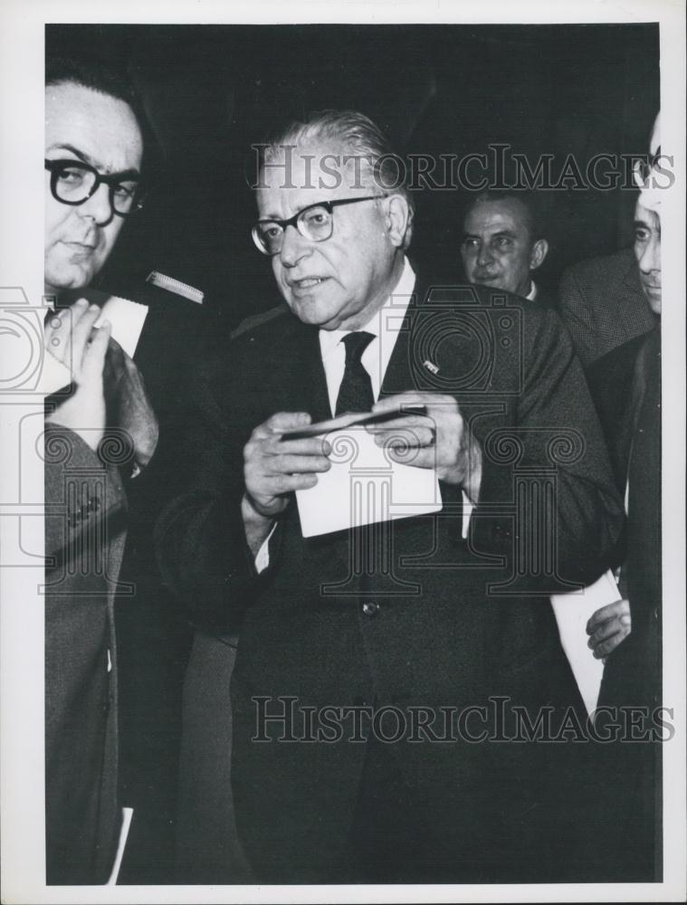 1963 Press Photo President Antonio Segni Italian Communist Party - Historic Images