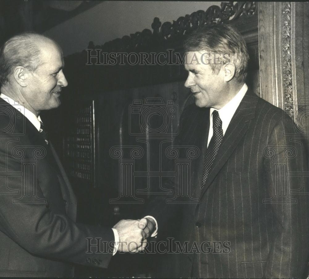 1978 Press Photo US Cyrus Vance & Hungarys Pres Pal Losonczi - Historic Images