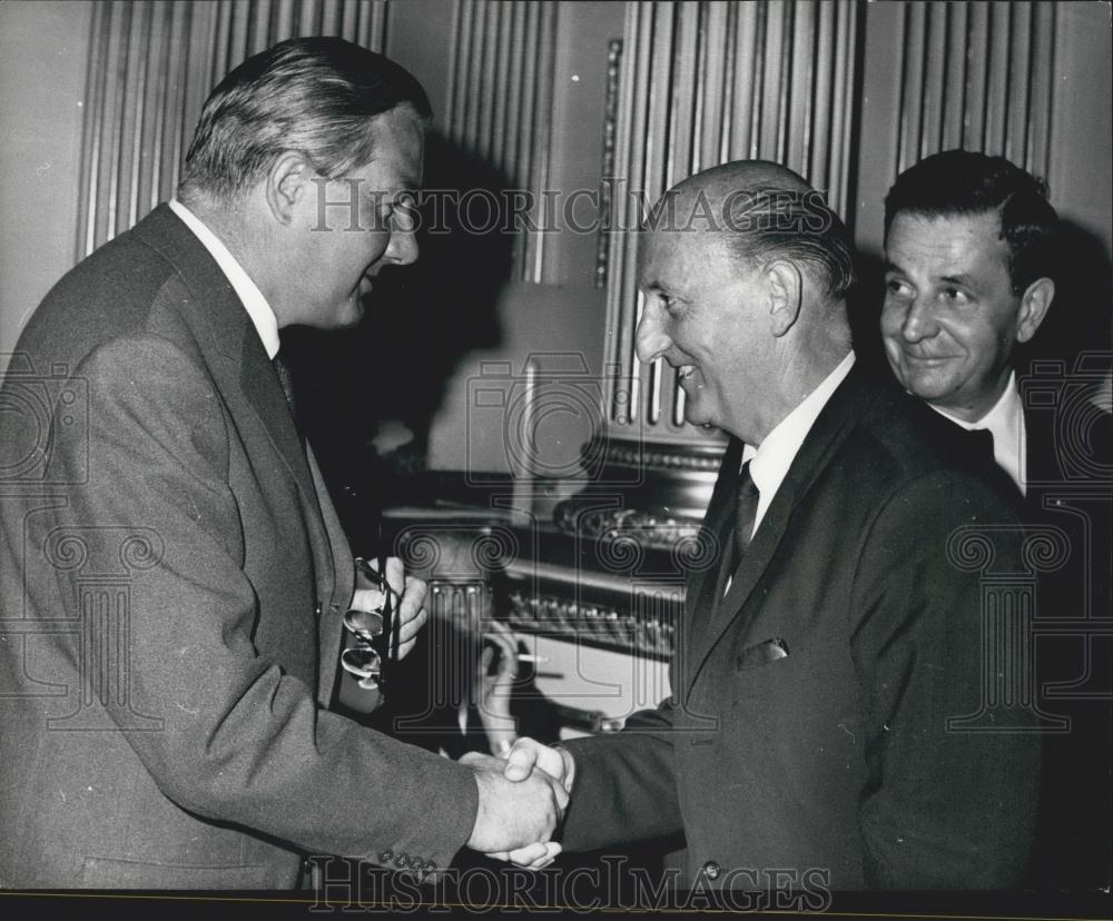 1967 Press Photo Chancellor of the Exchequer,Mr. Callaghan &Dr. O.Emminger - Historic Images