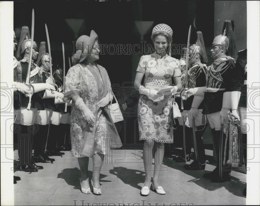 1973 Press Photo Princess Anne &Queen Elizabeth the Queen Mother - Historic Images