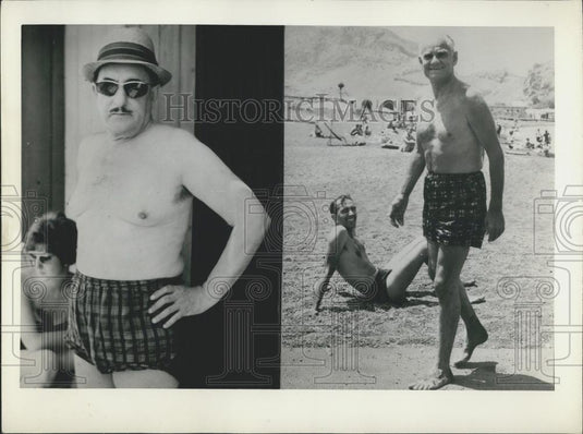 Press Photo Alberto Moravia Salvator Quasimodo Nobel Prize winners Writers - Historic Images