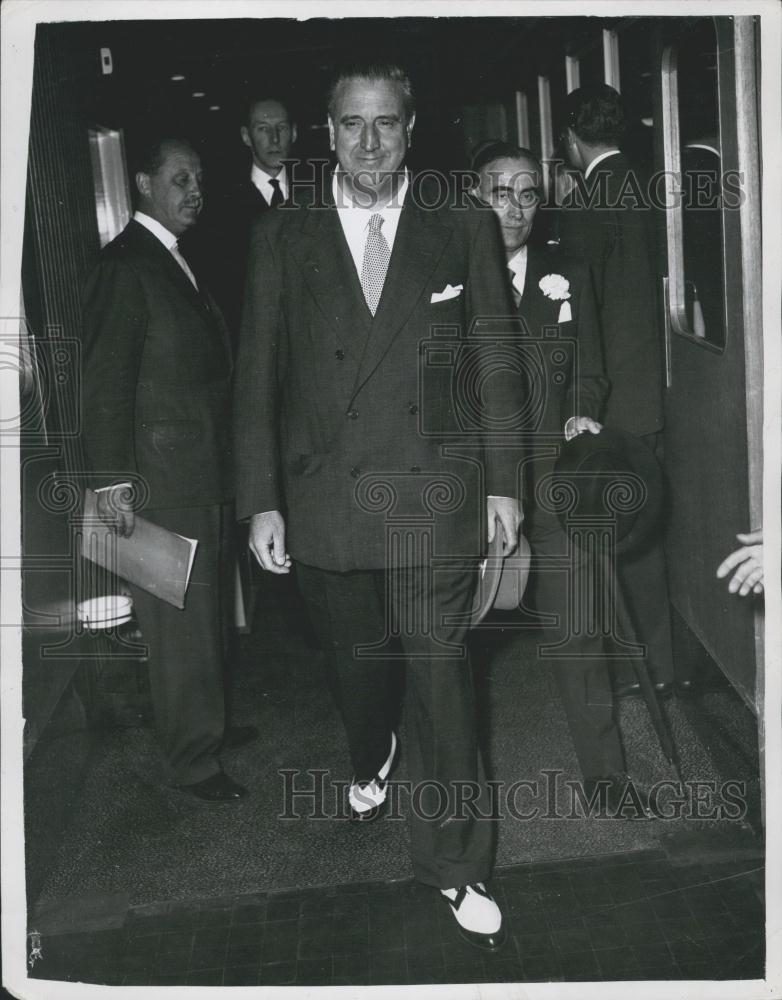 1956 Press Photo Senor A.M. Artago, Foreign Minister of Spain - Historic Images