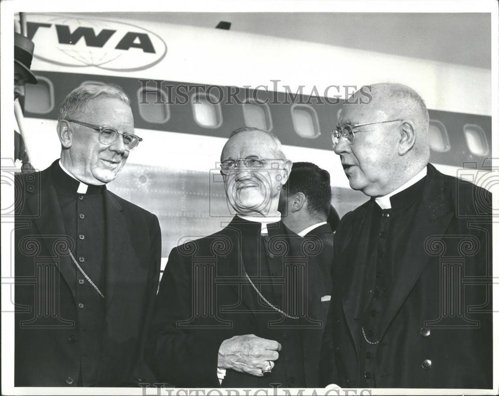 1963 Press Photo James Francis Cardinal McIntyre/Joseph Elmer Ritter/F. Spellman - Historic Images