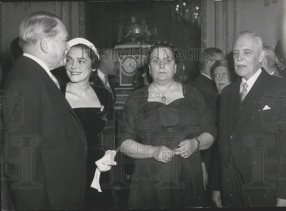 Press Photo Canadian PM Mr.Louis Saint Laurent & M. Rene Coty and wife - Historic Images