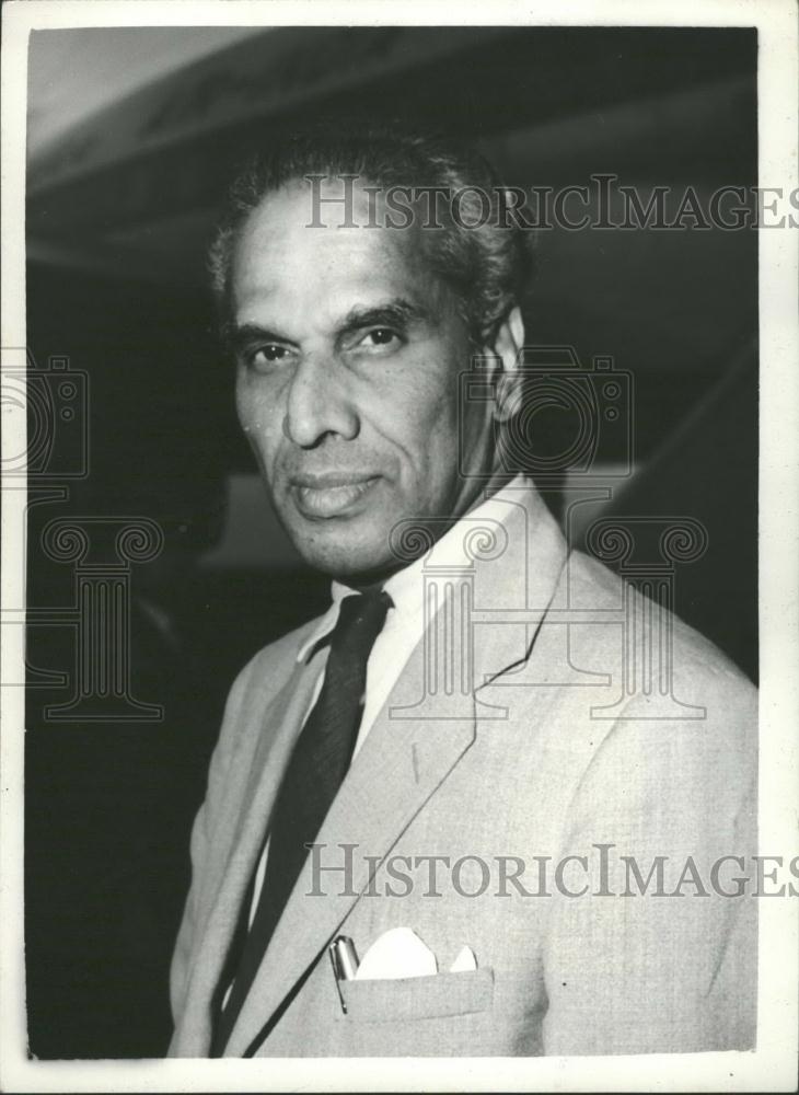 1956 Press Photo India&#39;s representative Krishna Menon at Suez Canal Conference - Historic Images