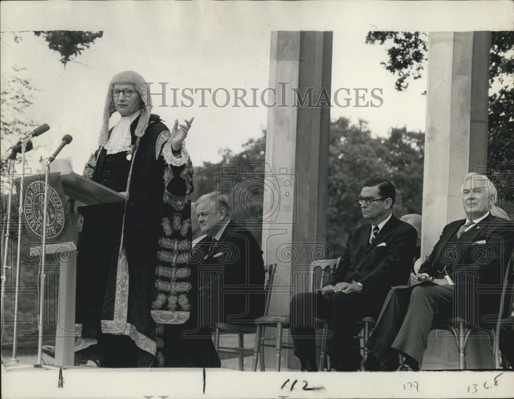 1971 Press Photo Edward L. Wright Lord Haisham at dedication cermony - Historic Images