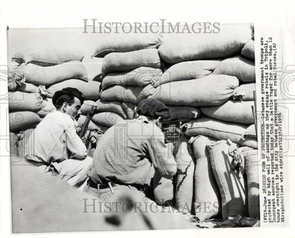 1958 Press Photo lebanese government troops rebels - Historic Images