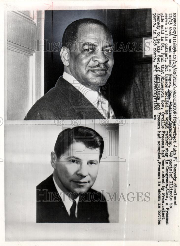 1960 Press Photo William Dawson African-American Lawyer - Historic Images