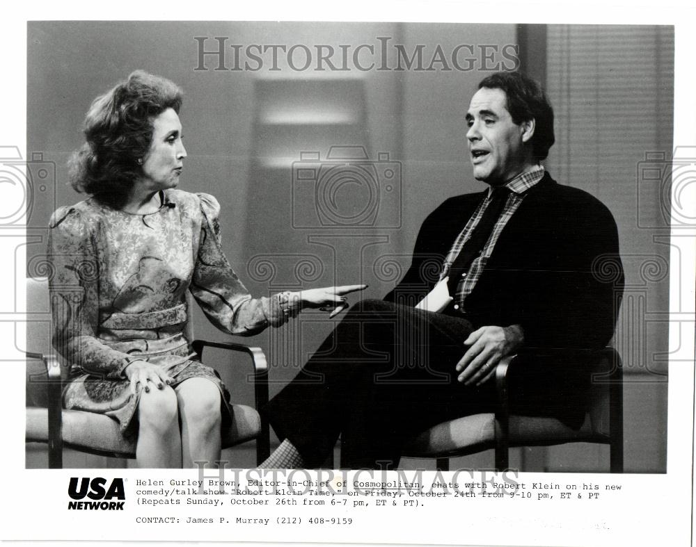 1980 Press Photo Helan Gurley Brown Robert Klein - Historic Images