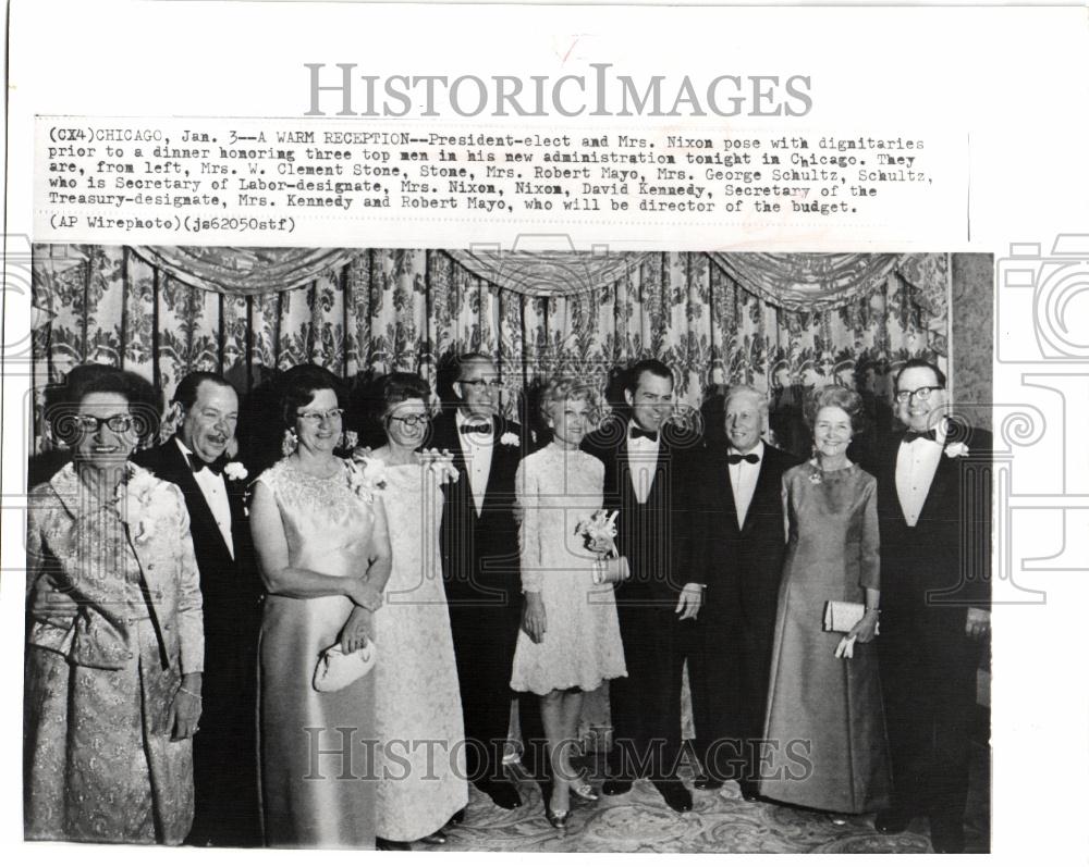1969 Press Photo Richard Nixon cabinet designate staff - Historic Images