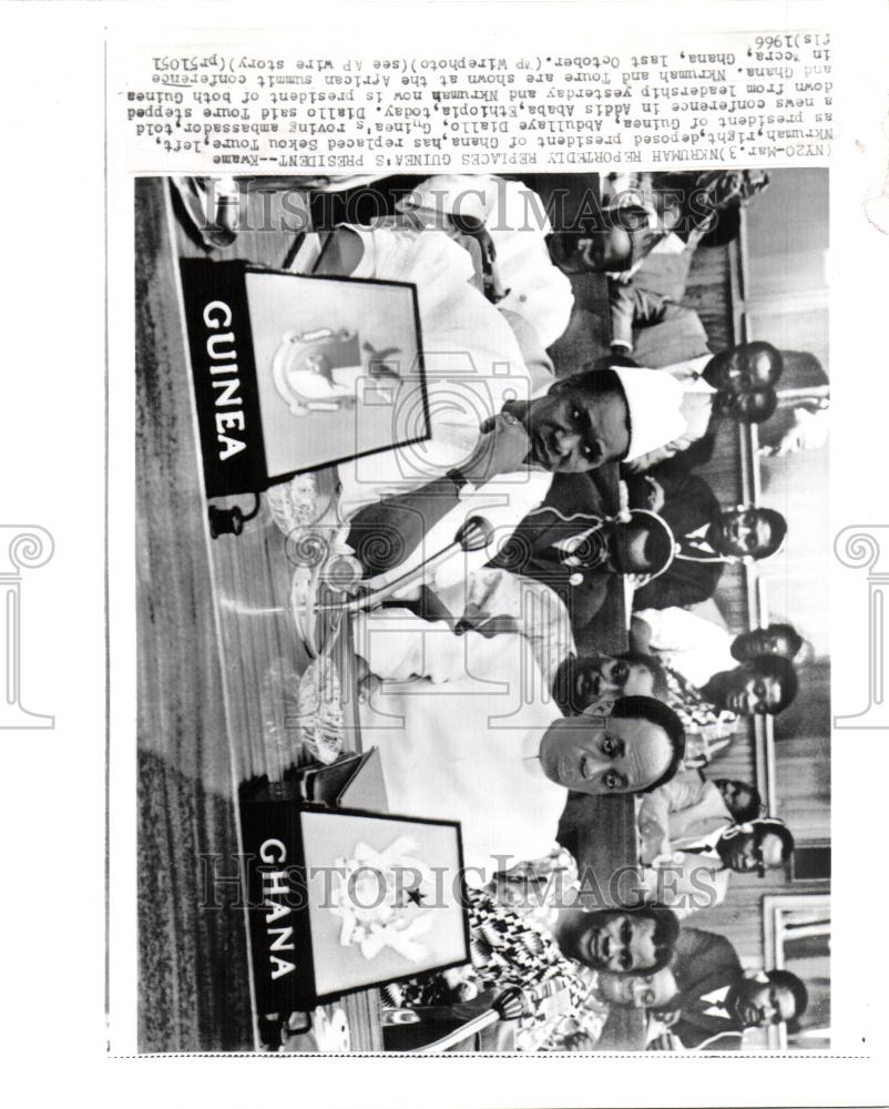 1966 Press Photo Kwame Nkrumah Ghana Addis Ababa - Historic Images