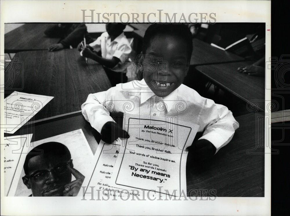 1993 Press Photo Darius Henderson Malcolm Academy - Historic Images