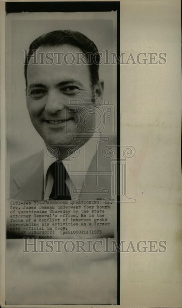 1975 Press Photo Lt. Gov. James Damman - Historic Images