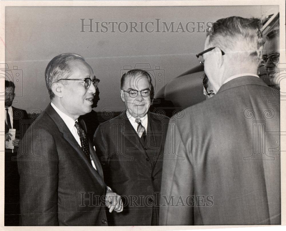 1965 Press Photo U Thant Paul Martin John Wheelton - Historic Images