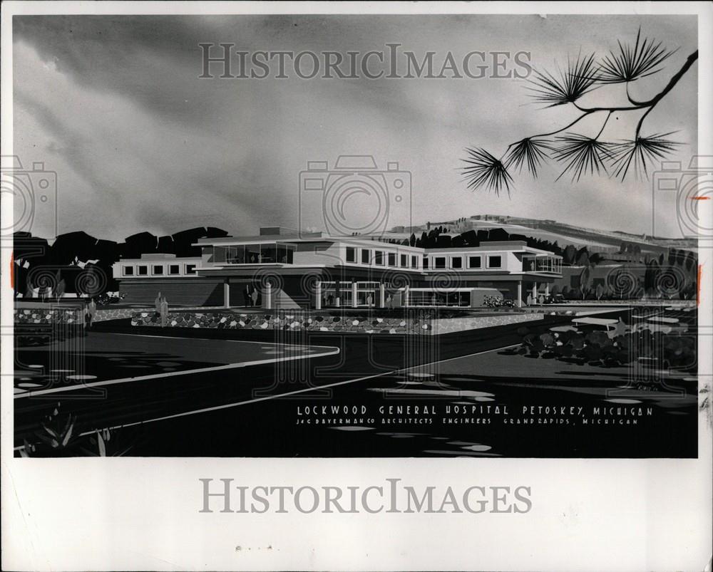 1972 Press Photo Architect Lockwood Hospital Petoskey - Historic Images