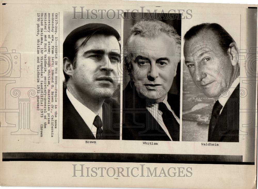 1973 Press Photo Gough Whitlam Australian Prim Minister - Historic Images