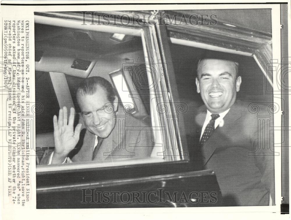 1969 Press Photo President Nixon Ehrlichman Washington - Historic Images