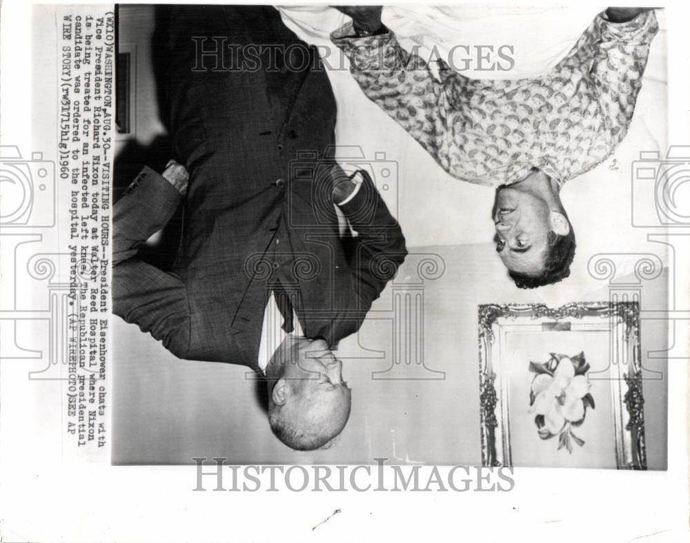 1960 Press Photo President Eisenhower Richard Nixon - Historic Images