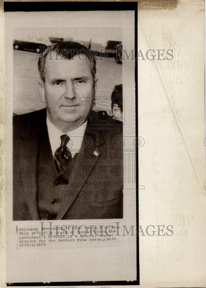 1973 Press Photo Donald Nixon Detroit Press - Historic Images