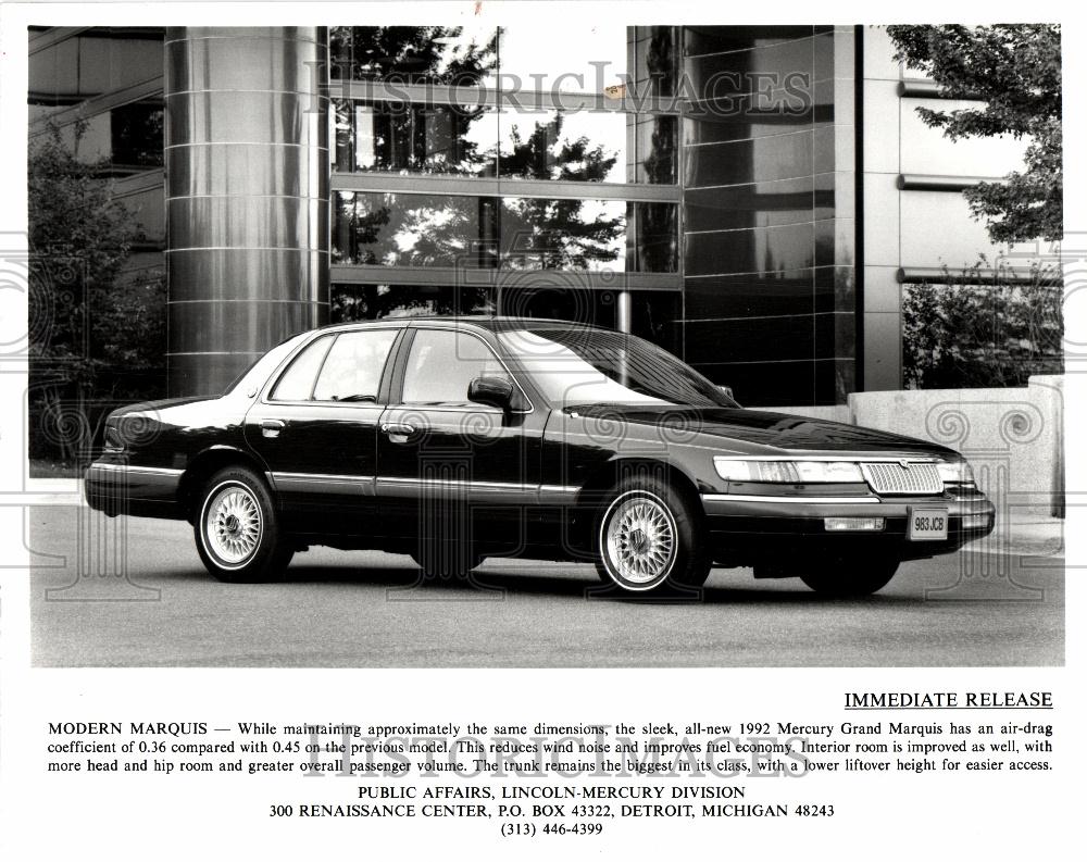 1992 Press Photo 1992 Mercury Grand Marquis - Historic Images