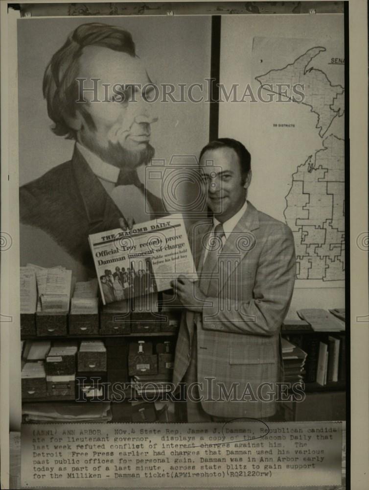 1974 Press Photo james damman republican politician - Historic Images