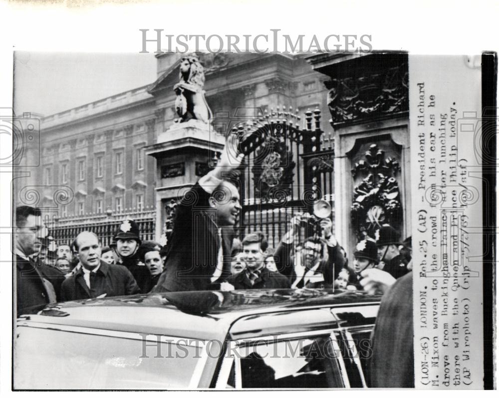 1969 Press Photo President Richard Nixon London visit - Historic Images