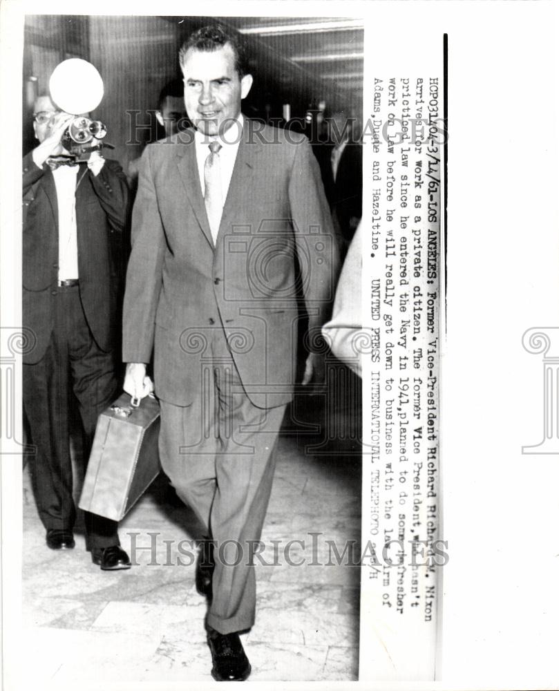 1961 Press Photo Vice Pres. Richard Nixon - Historic Images