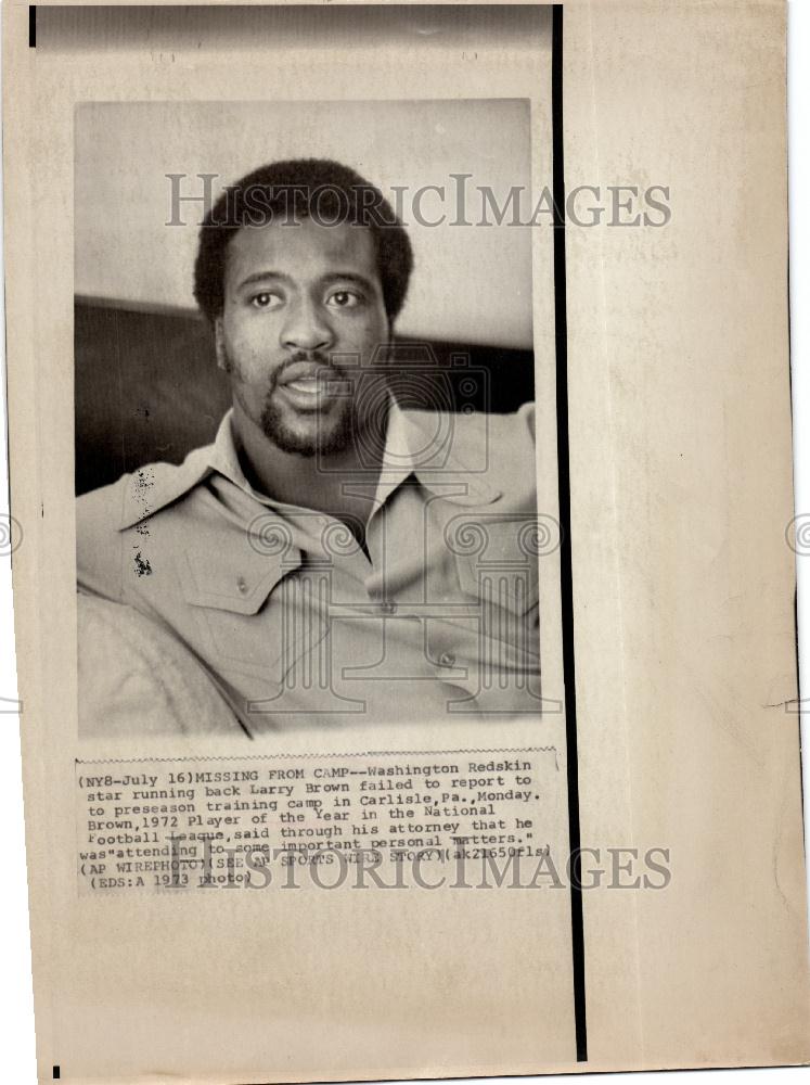 1975 Press Photo Larry Brown National football League - Historic Images
