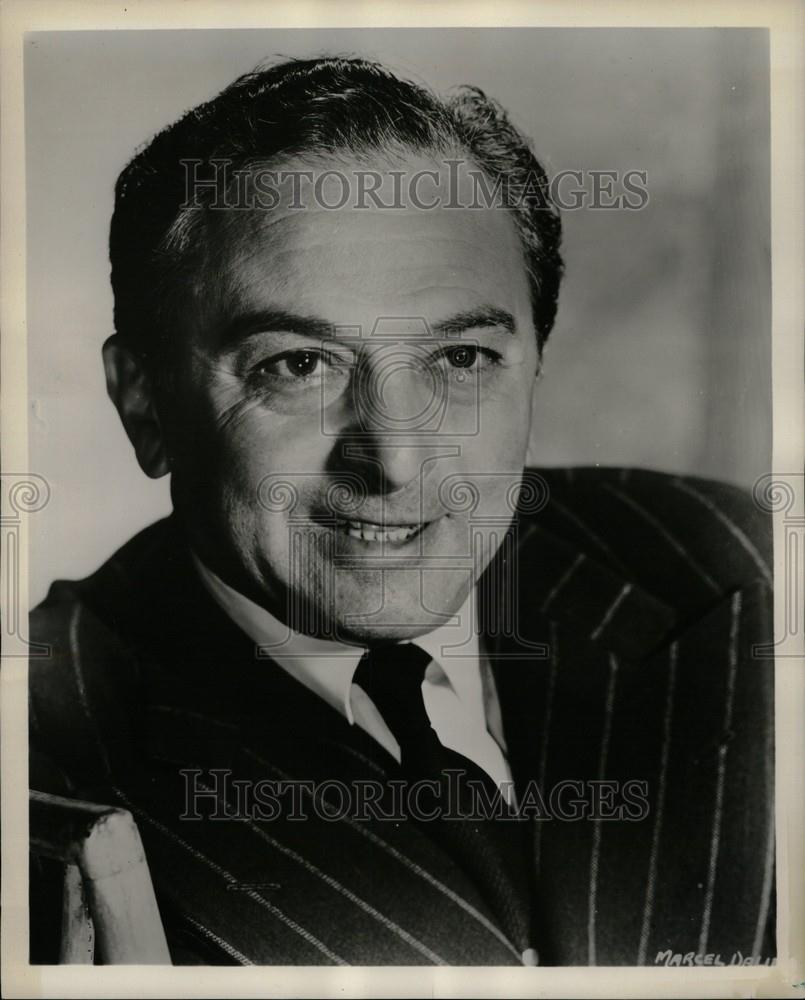 1957 Press Photo Marcel Dalio Perfect of Police ABC-TV - Historic Images