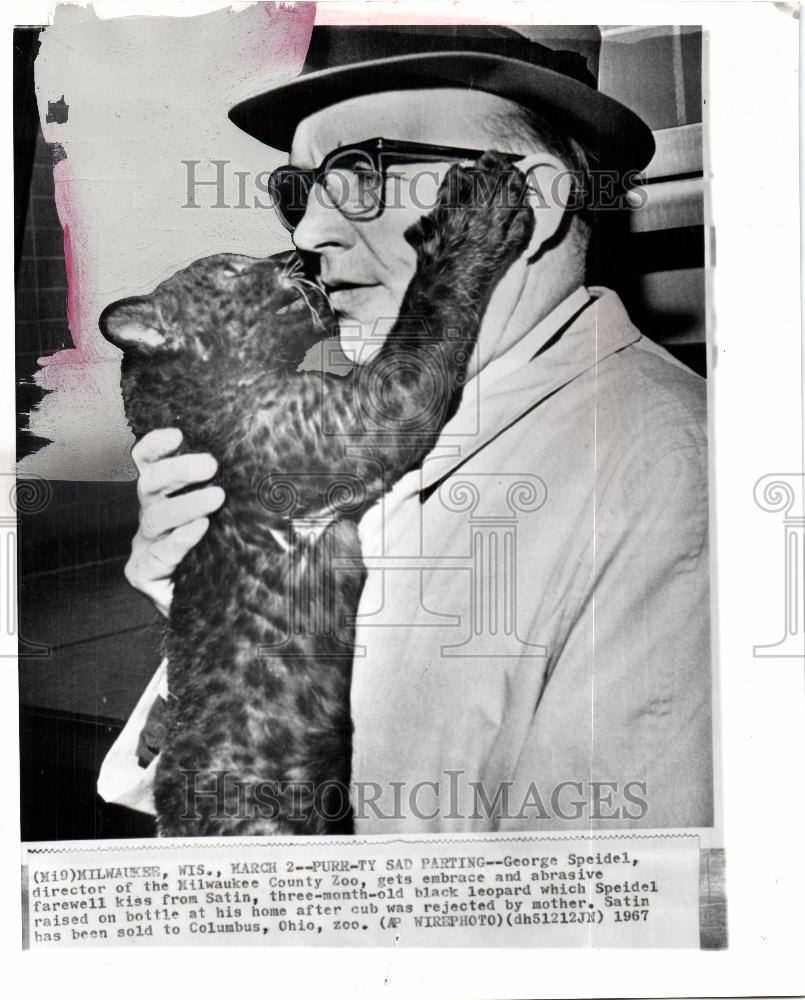 1967 Press Photo george speidel milwaulkee zoo - Historic Images