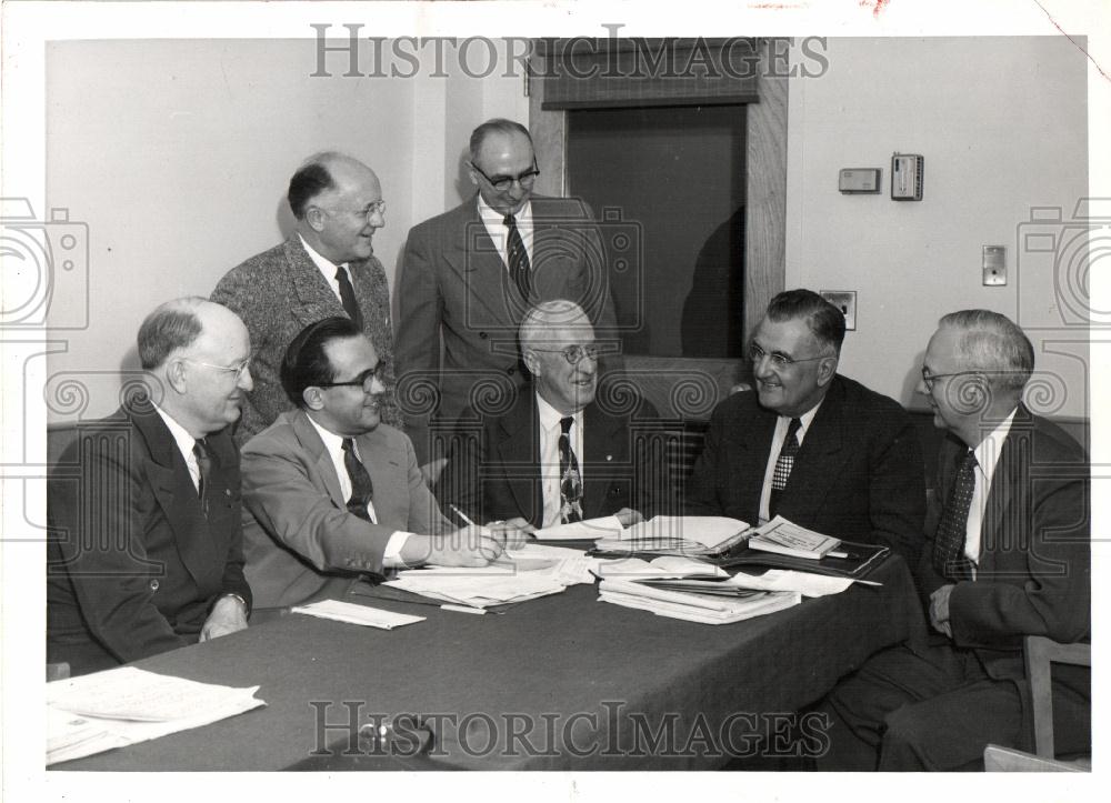 1954 Press Photo Methodist men annual leadership - Historic Images