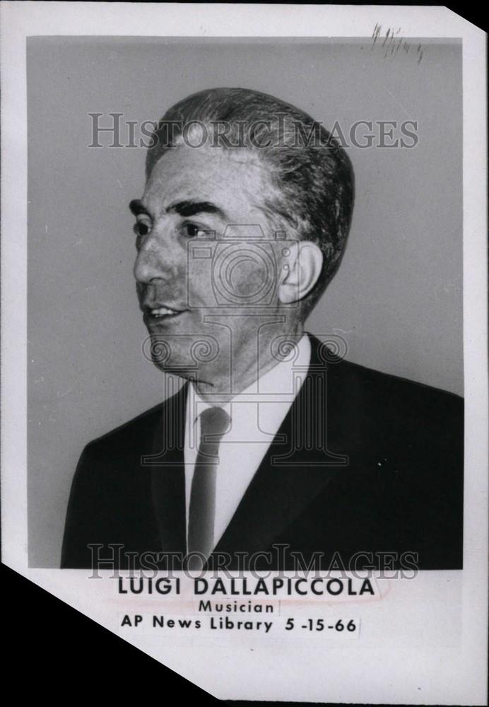 1966 Press Photo Luigi Dallapiccola Musician - Historic Images