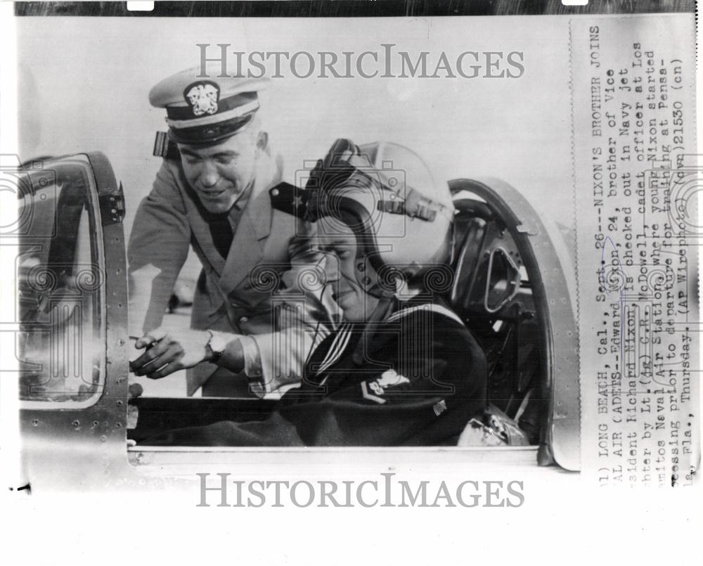 1955 Press Photo Edward Nixon Vice-president  Richard - Historic Images