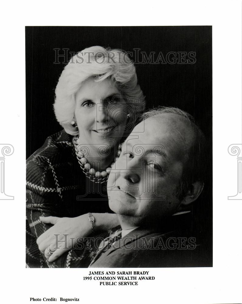 1985 Press Photo James And Sarah Brady - Historic Images