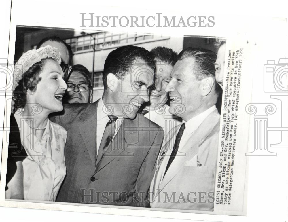 1960 Press Photo Richard Nixon Nelson Rockefeller - Historic Images