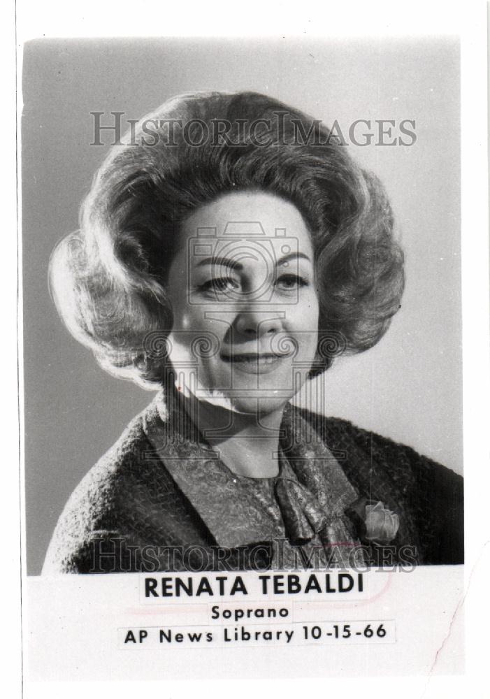 1966 Press Photo Renata Tebaldi Soprano - Historic Images