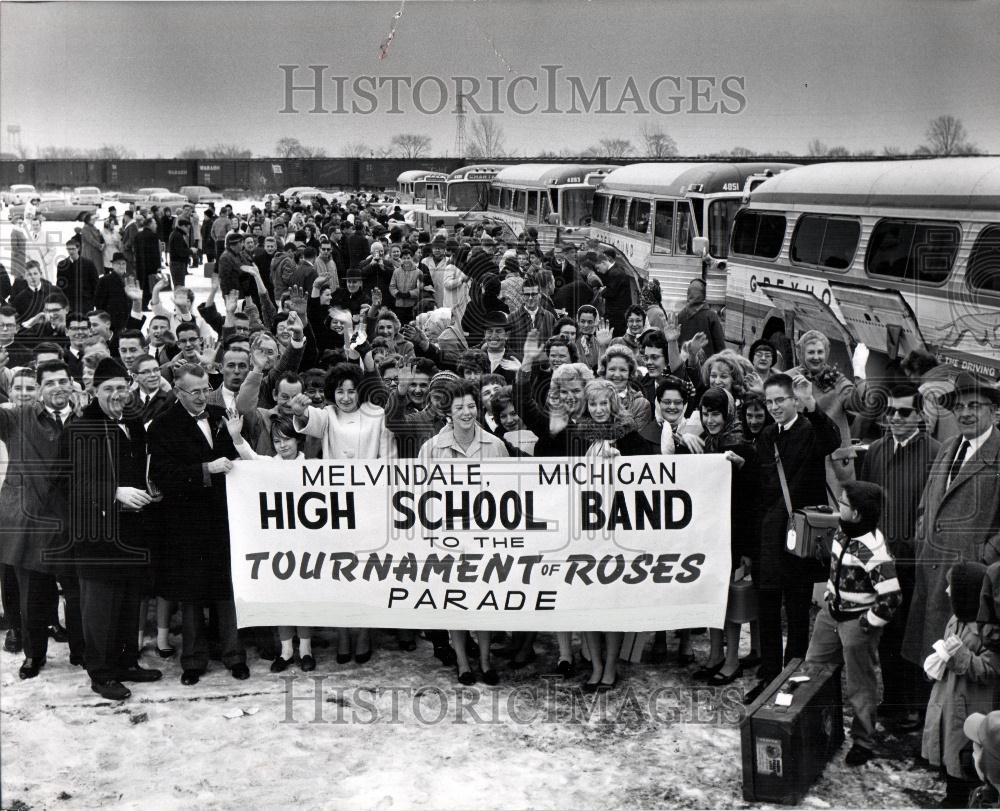 1963 Press Photo Melvindale High School Michigan music - Historic Images