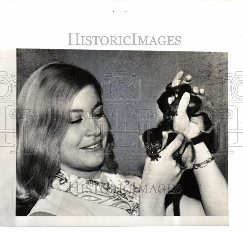 1969 Press Photo Lemurs Woman Pets - Historic Images