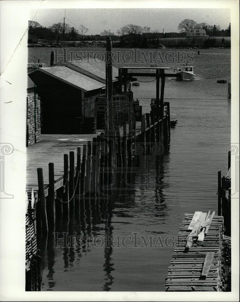 1991 Press Photo Lobster Village Friendship Maine - Historic Images