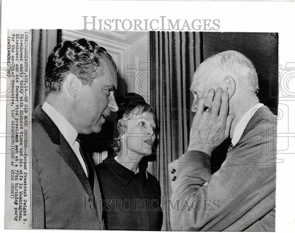 1967 Press Photo President Eisenhower Richard Nixon - Historic Images