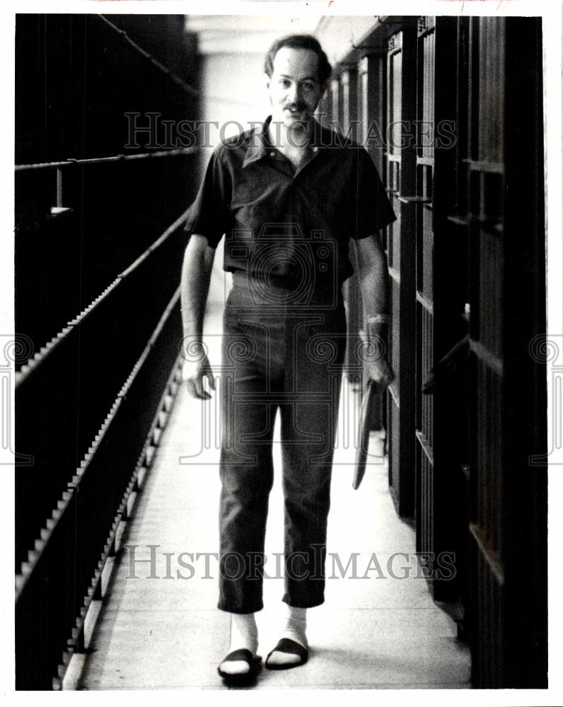 1981 Press Photo Inmate Allan Teasel Jail Detroit MI - Historic Images