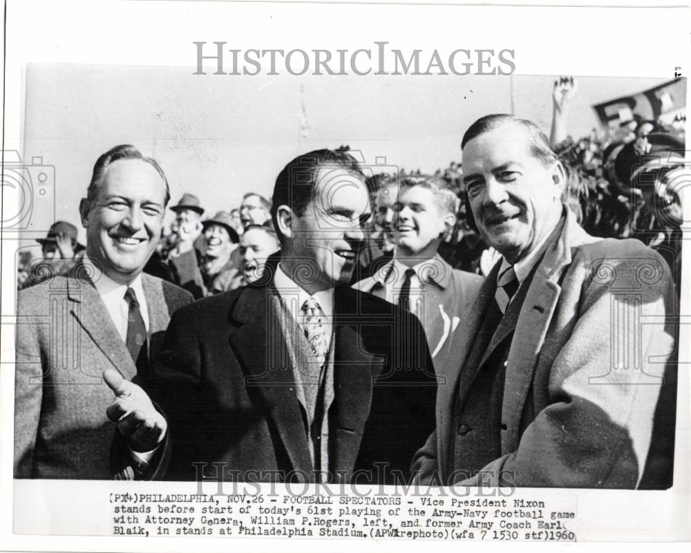 1960 Press Photo Vice President Nixon Army-Navy Game - Historic Images