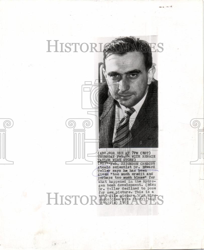 1958 Press Photo Dr. Edward Teller Atomic Scientist - Historic Images