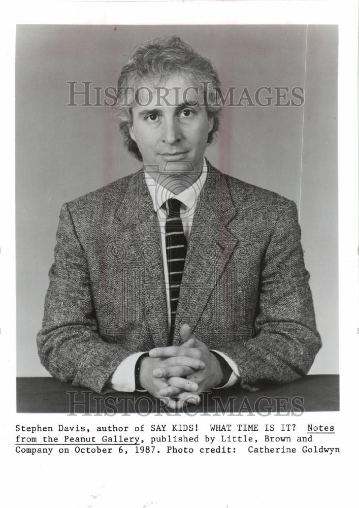 1987 Press Photo Stephen Davis Author - Historic Images