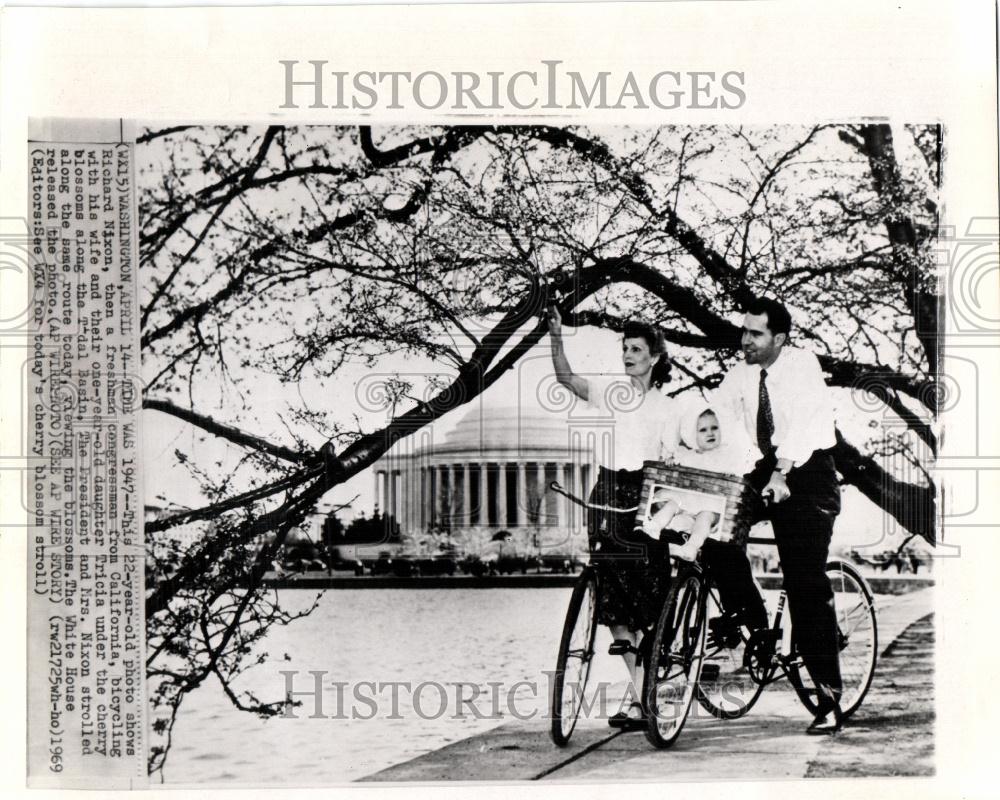 1969 Press Photo richard nixon old photo with family - Historic Images