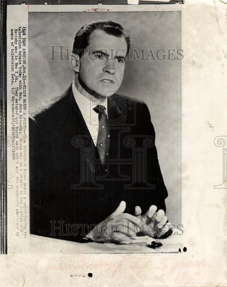 1965 Press Photo Vice President Nixon John Kennedy - Historic Images