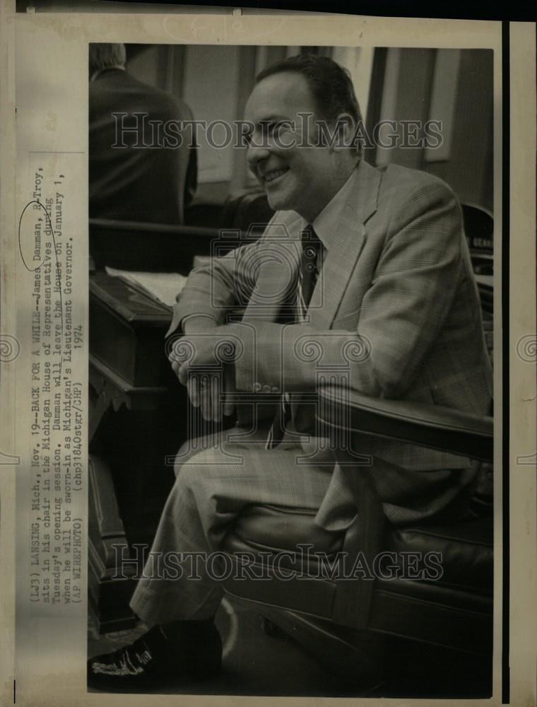 1974 Press Photo James Danman politician - Historic Images