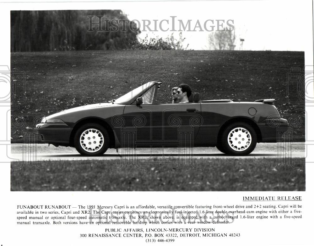 1990 Press Photo Mercury  Lincoln Division Capri Miata - Historic Images